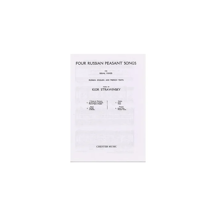 Stravinsky, Igor – Four Russian Peasant Songs (Upper or Lower Voices)