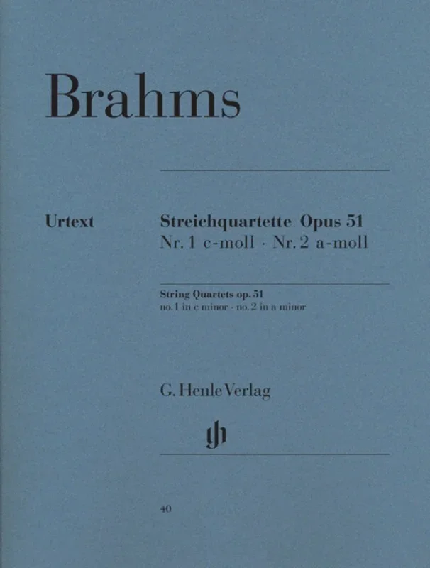 String Quartets Op 51 No 1 C Min No 2 A Min (Music Score/Parts) Book