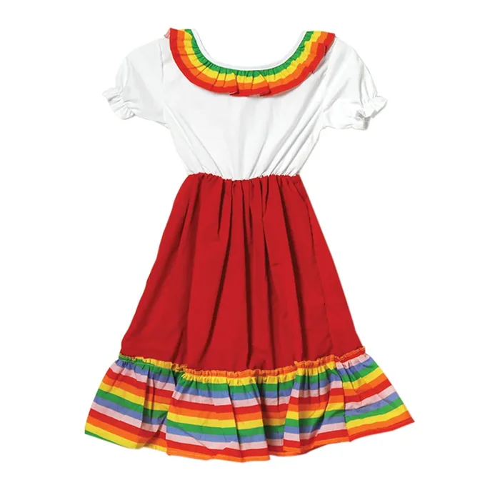 Striped Skirt Folk Festival Dress | Latin America