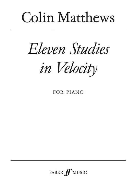 Studies 11 In Velocity Piano