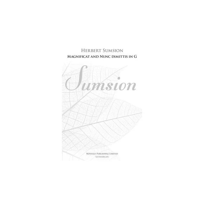 Sumsion, Herbert – Magnificat And Nunc Dimittis In G (New Engraving)