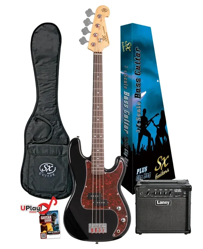 SX 3/4 Bass Guitar Pack with LX15B Amplifier