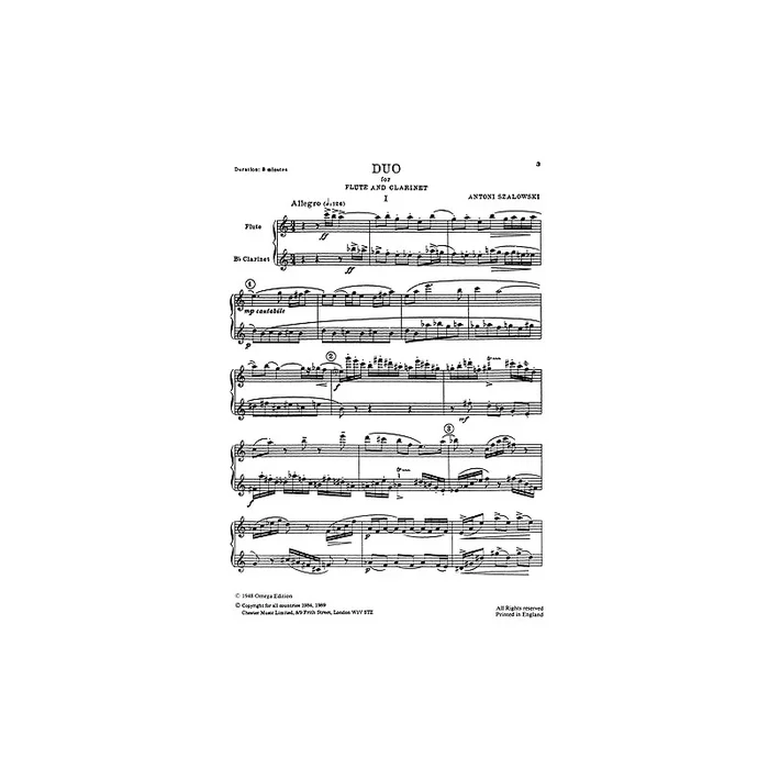 Szalowski, Antoni – Duo For Flute and Clarinet