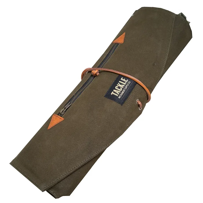 Tackle Waxed Canvas Roll Up Stick Case Forest Green