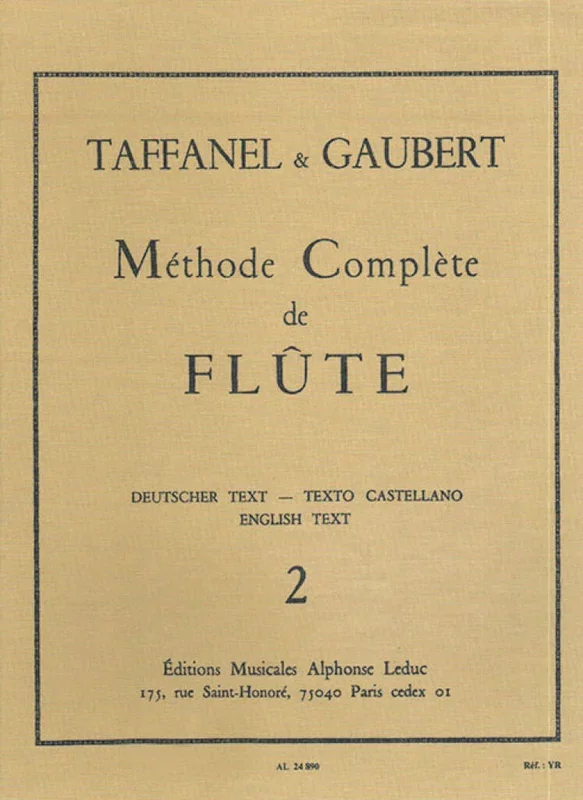 Taffanel/Gaubert: Complete Flute Method – Book 2