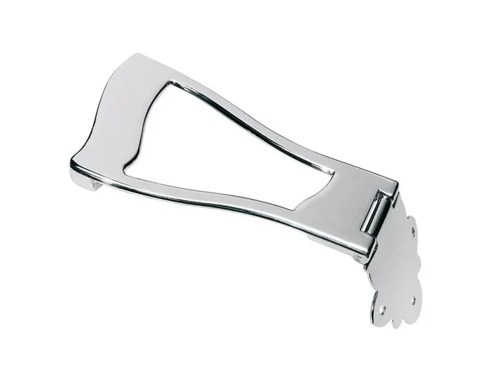 Tailpiece for semi acoustic guitar, chrome