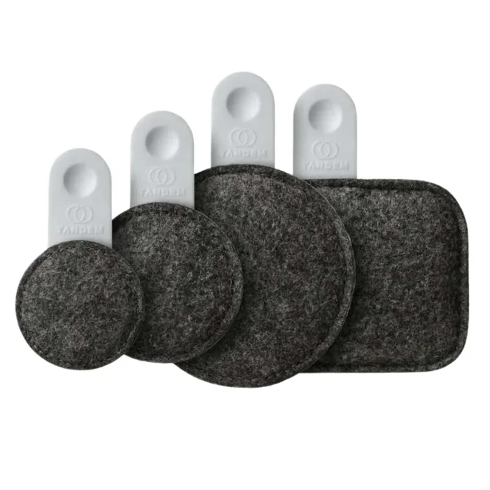 Tandem Drops Set of 4, Fog Grey