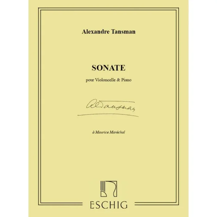 Tansman, Alexandre – Sonate Violoncelle-Piano