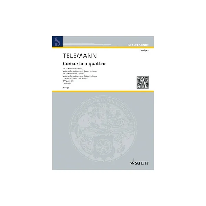 Telemann, Georg Philipp – Concerto a quattro TWV 43: d 3