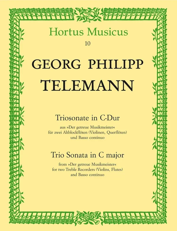 Telemann: Trio Sonata in C for 2 Treble Recorders & Basso Continuo