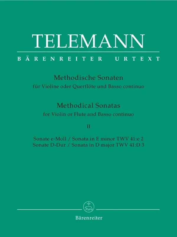 Telemann: Twelve Methodical Sonatas for Flute & Piano – Volume 2