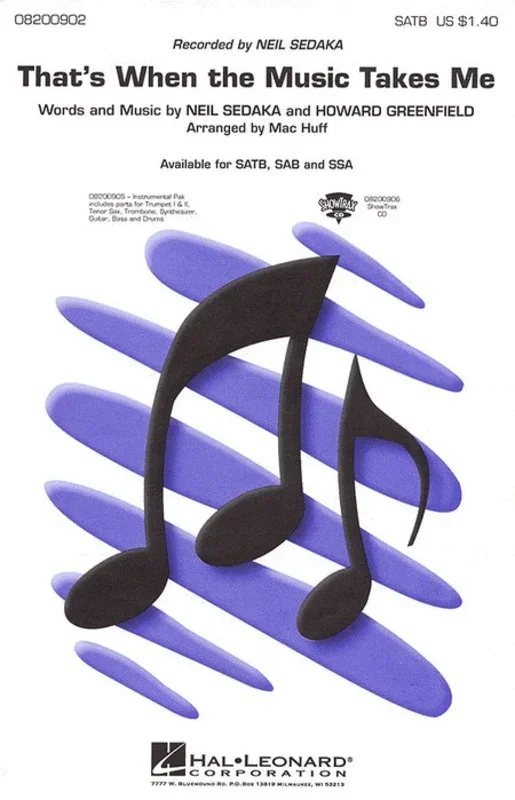 Thats When The Music Takes Me SATB (C/R)