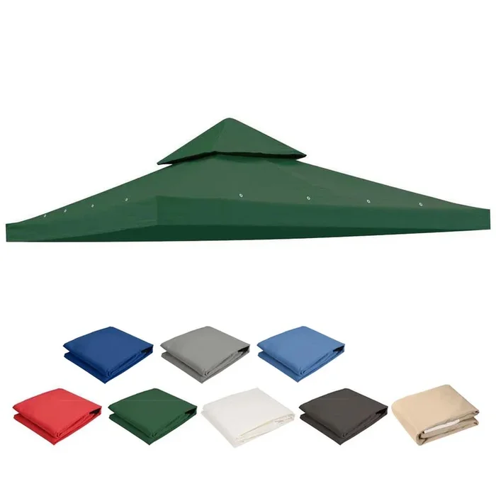 TheLAShop 10×10 ft Dual-tier Gazebo Canopy Replacement Top