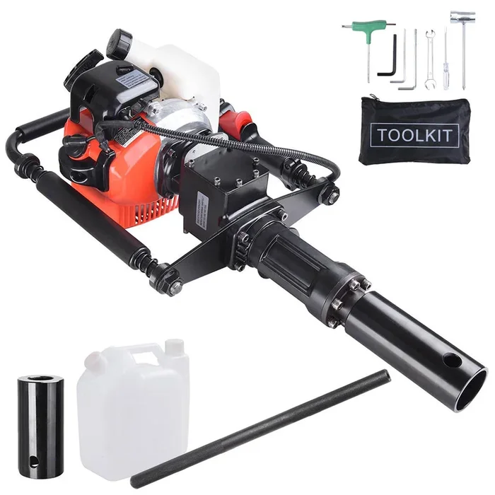 TheLAShop 32.7cc 1.2hp 2-stroke T-post EPA Gas Powered Petrol Pile Driver Kit