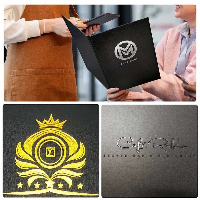TheLAShop Custom PU Leather Menu Covers 2-View 8-1/2″x14″ 10ct/pk