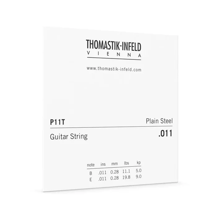 Thomastik DTP11T .011 E String Plain Tin Plated Steel for Acoustic Guitar