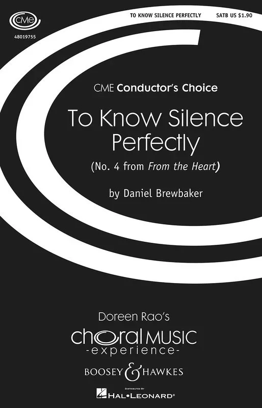 To Know Silence Perfectly SATB Book