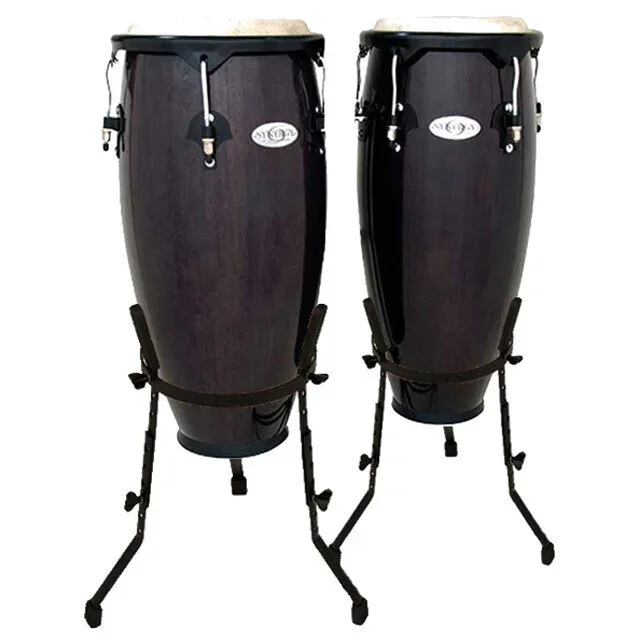 Toca 10 & 11″ Synergy Series Wooden Conga Set in Trans Black