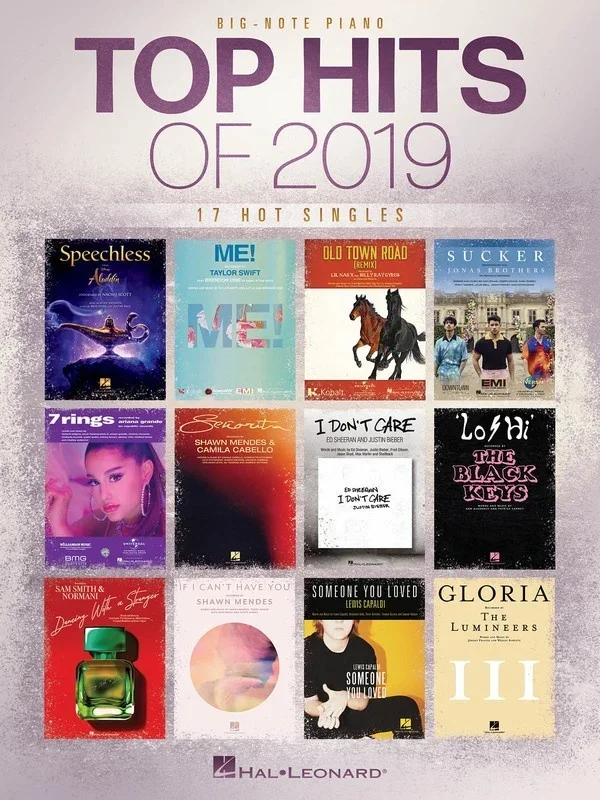 Top Hits Of 2019 Big Note Piano