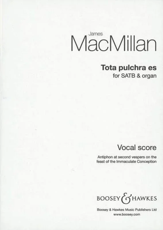 Tota Pulchra Es SATB/Organ (Octavo) Book