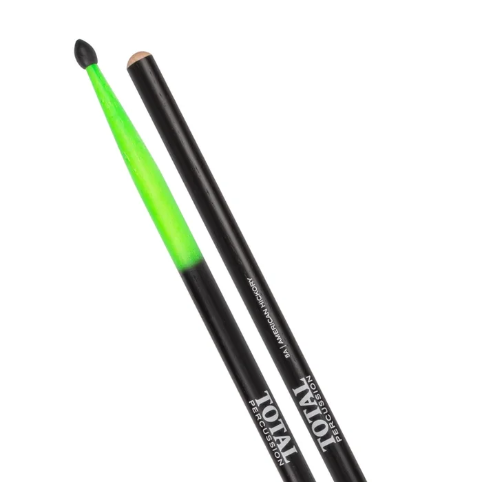Total Percussion T5AN 5A Wood Tip Drumsticks – Green & Black