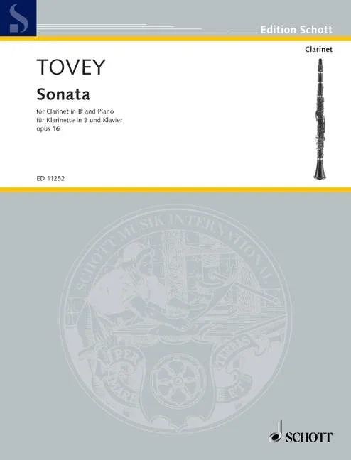 Tovey, Donald Francis : Tovey, Donald Francis : Sonata, – clarinet in Bb and piano – Schott Digital
