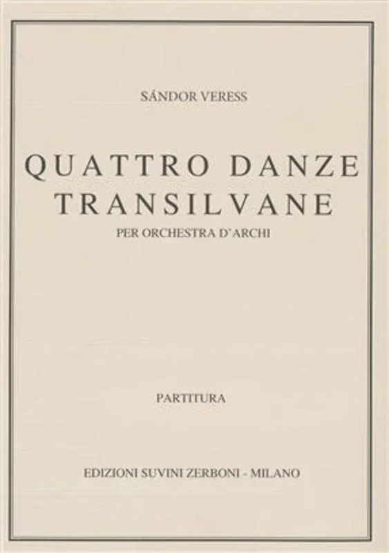 Transylvanian Dances 4 String Orchestra Score Book