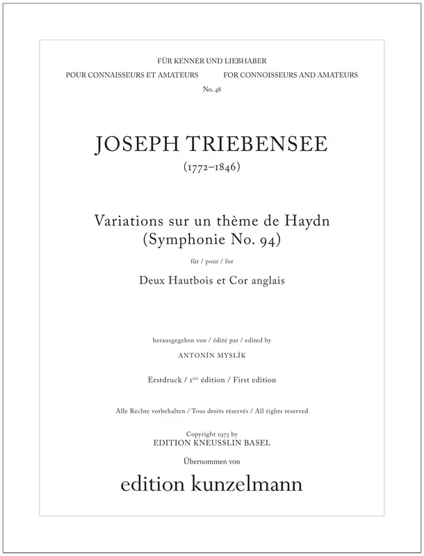 Triebensee: Variations on a Theme from Haydn’s Symphony No. 94