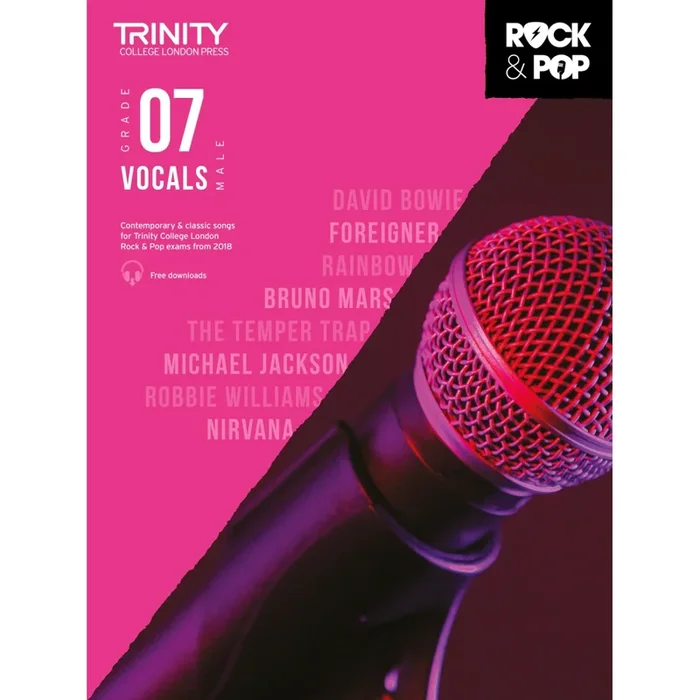Trinity Rock & Pop Vocals from 2018: Male Grade 7