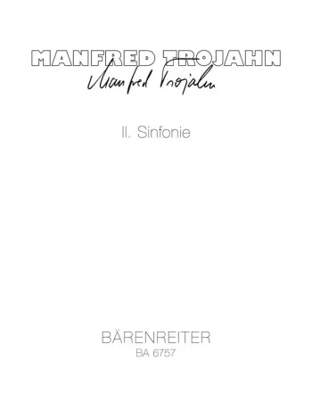 Trojahn : Symphony No.2 (1978). : Study score: (Barenreiter)