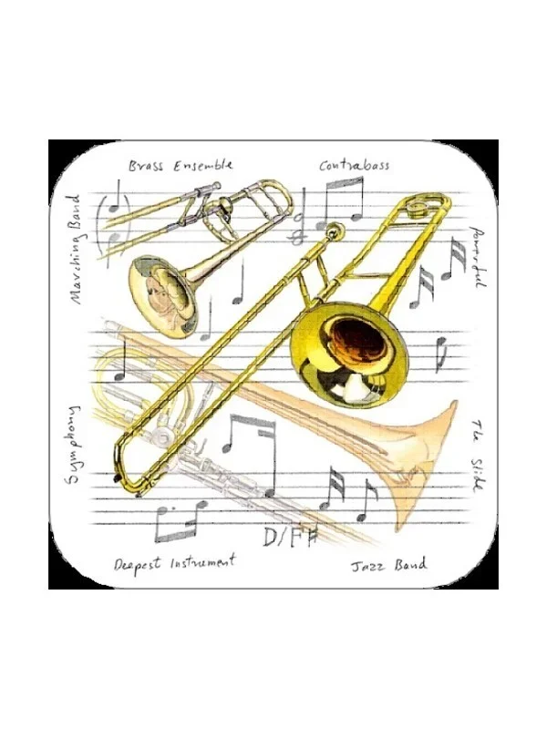 Trombone Coasters Pack Of 4