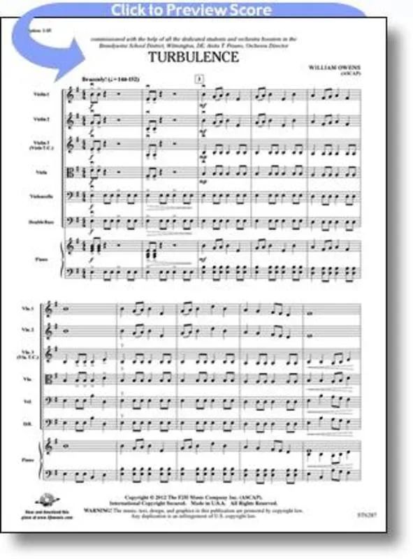 Turbulence String Orchestra Score/Parts