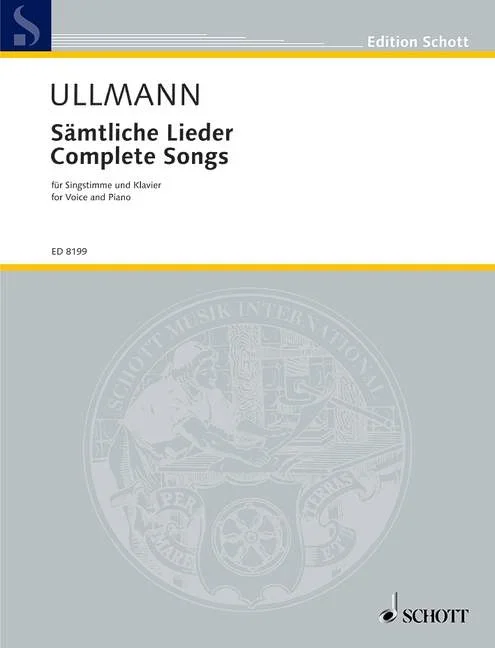 Ullmann, Viktor : Ullmann, Viktor : Unwiderstehliche Schönheit, from: Liederbuch des Hafis – bass and piano – Schott