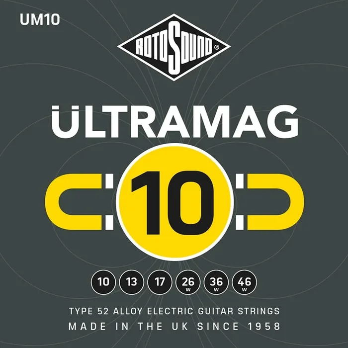UM10 Rotosound Ultramag string set electric type 52 alloy wound 10-46