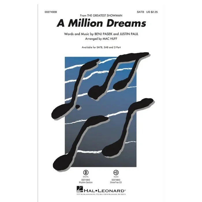 Un million de rêves, de The Greatest Showman (SATB)
