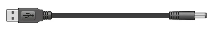 USB2.0 to 2.1 x 5.5mm 5V DC Plug Power Lead 1m (Bulk)