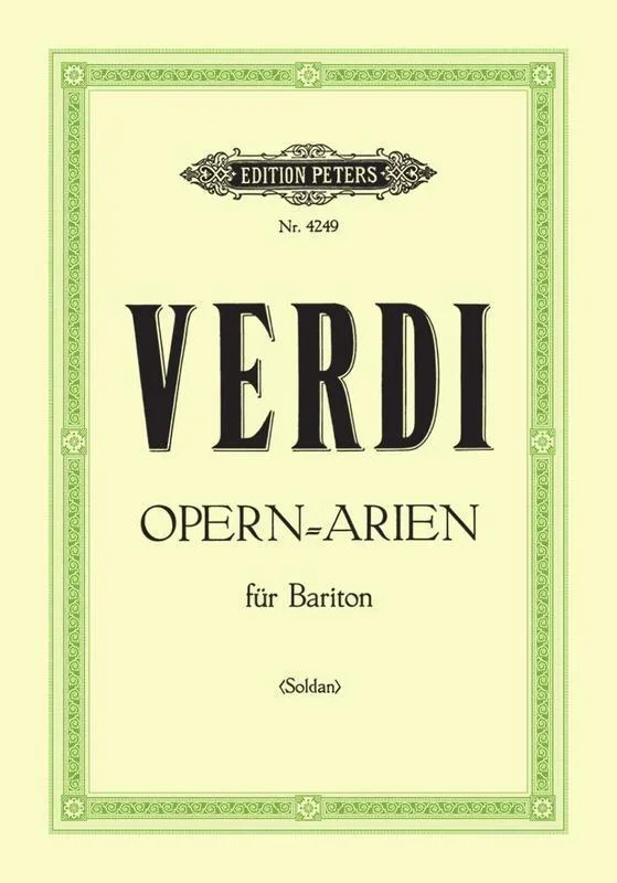 Verdi – 20 Baritone Arias (Softcover Book)