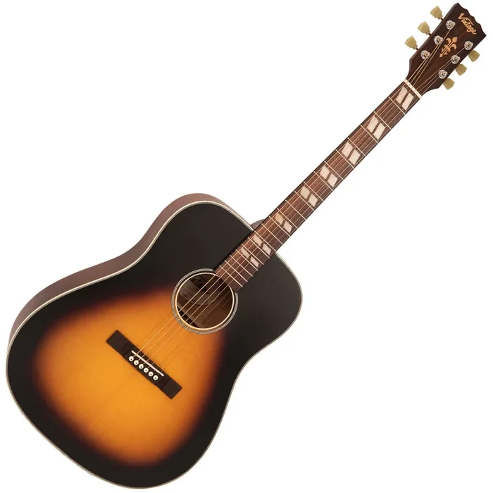 Vintage Historic Series ‘Dreadnought’ Acoustic Guitar ~ Vintage Sunburst