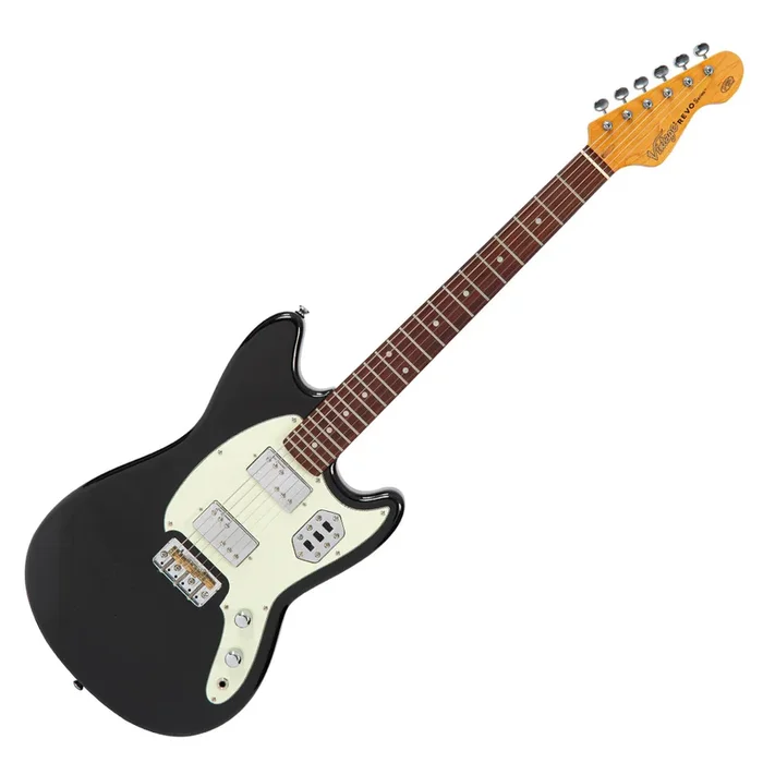 Vintage REVO Series ‘Colt HH Twin Hardtail’ Electric Guitar ~ Boulevard Black