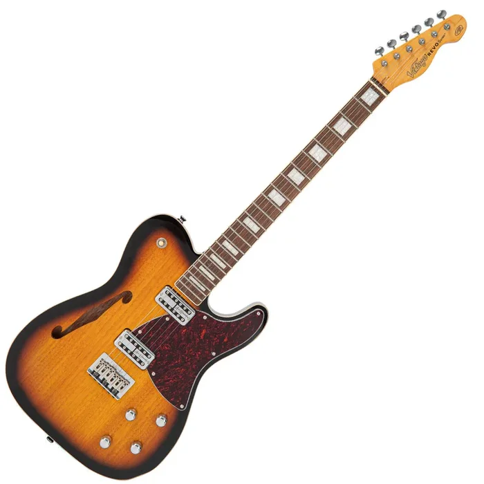 Vintage REVO Series ‘Midline’ Electric Guitar ~ Two-Tone Sunburst