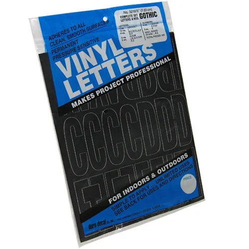 Vinyl Letters and Numbers – 3″