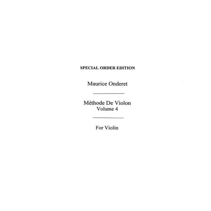 Violin Method Book 4