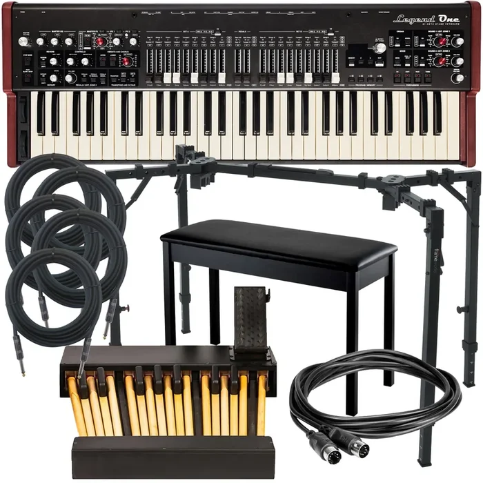 Viscount Legend One 61 Stage Keyboard PEDAL ESSENTIALS BUNDLE