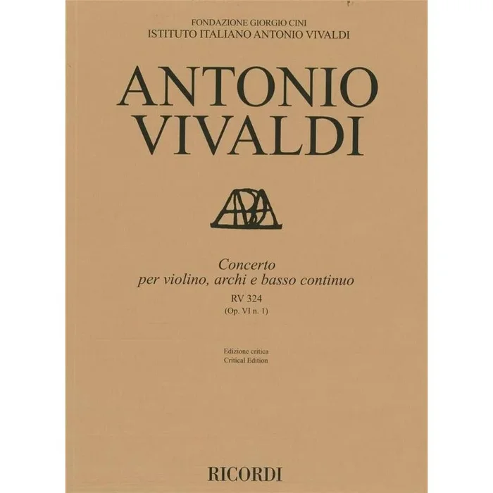 Vivaldi, Antonio – Concerto per violino, archi e bc, RV 324 Op. VI/1