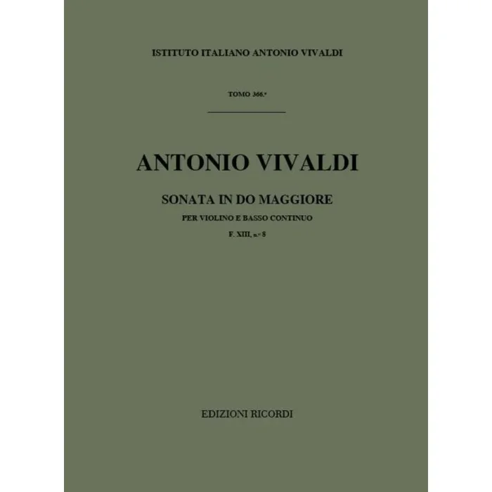 Vivaldi, Antonio – Sonata in Do Maggiore per Violino e BC RV 3