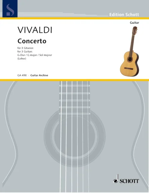 Vivaldi, Antonio : Vivaldi, Antonio : Concerto G major, nach dem Concerto für 2 Mandolinen (RV 531 / PV 133) – 3 Guita