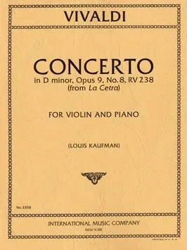 Vivaldi : Concerto D Minor OP.9/8 Rv238 Violin & Piano (International)