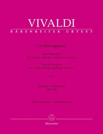 Vivaldi : La Stravaganza, Op.4 (Nos. 7-12) (Urtext). : Violin & Piano: (Barenreiter)