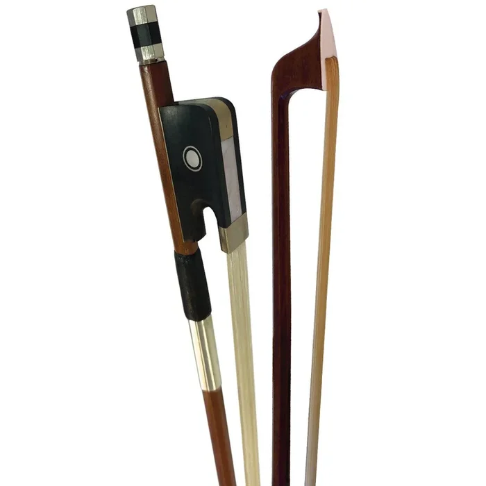Vivo Student Cello Bow 1/2 Octagonal Wood Stick Ebony Frog Silver Winding