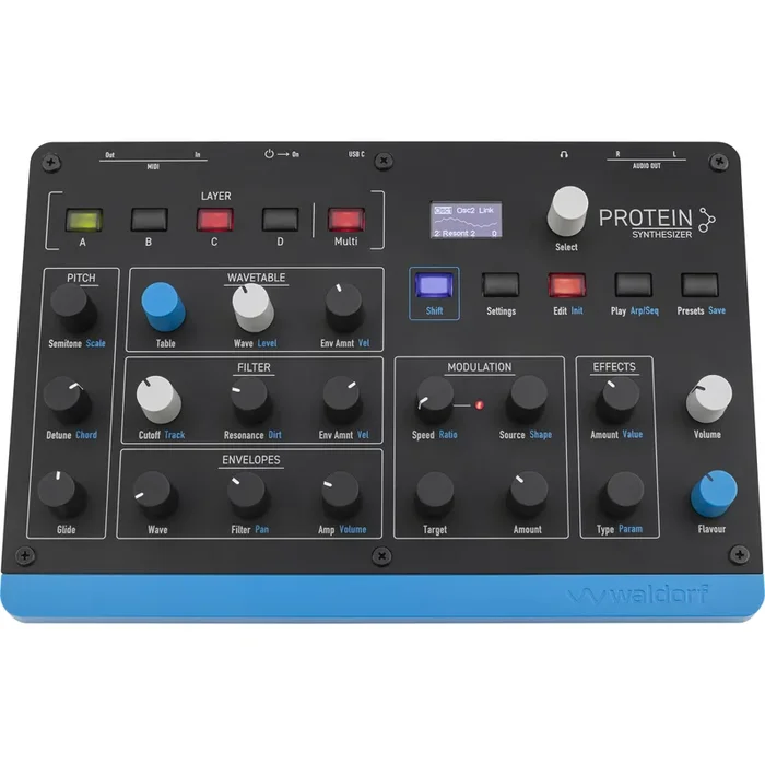 Waldorf Protein 8-Voice Desktop Wavetable Synthesizer
